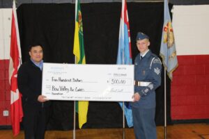 Cadets Cheque Presentation (Demo) - infraMOD Saskarc Donates to Oxbow Cadets